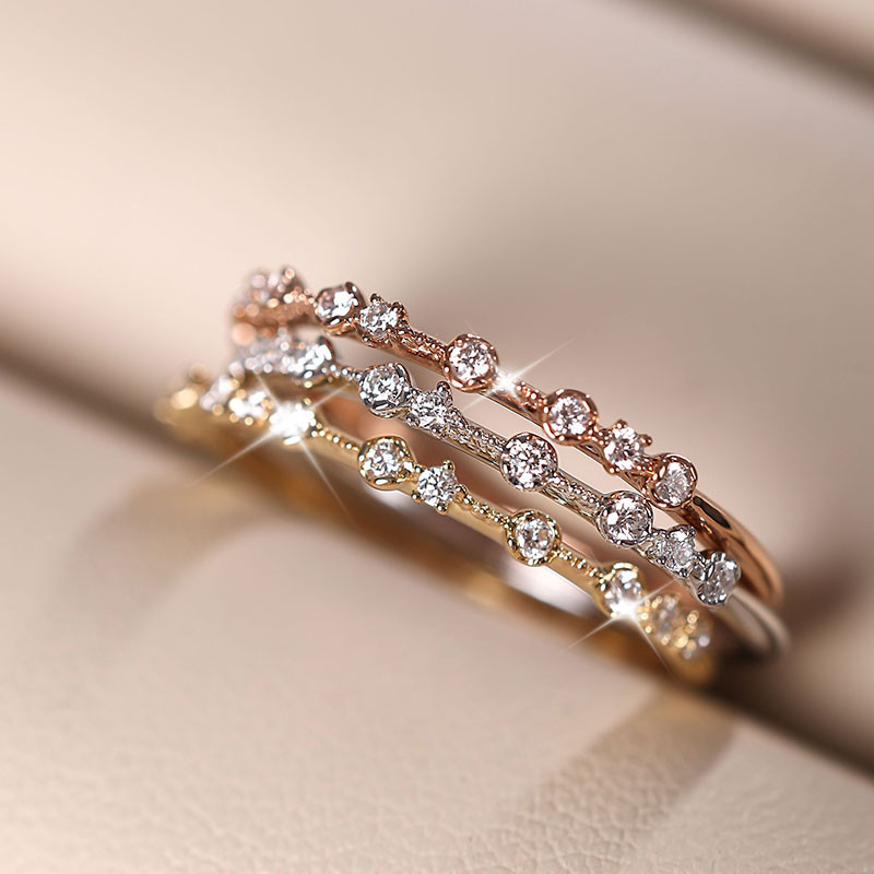 [ヘイズジュエリー] スターパスシリーズ 18Kゴールド 天然ダイヤモンドリング オリジナル宇宙線デザイン ジュエリーグレードの