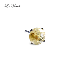 【美品】MONAKA jewelly ゴールデンルチルピアス(片耳用) MONAKA jewelleryモナカゴールデンルチルクォーツピアス 片耳用