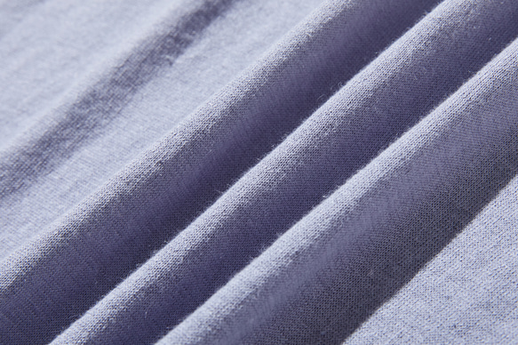 ★即納★夏の定番に！涼やか着回しニット　リネン コットン半袖トップス　明るく渋い青紫色　250704-4 19枚目の画像