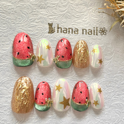 ネイルチップオーダー フルーツネイル マグネットネイル オレンジ オーロラ ネイルチップ オーロラミラー マグネット フルーツネイル #128