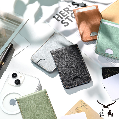 コンパクトウォレット キャットアイ スタッズ レザー THE LEATHER COVERED J MARC MINI COMPACT WALLET/ザ レザー カバード