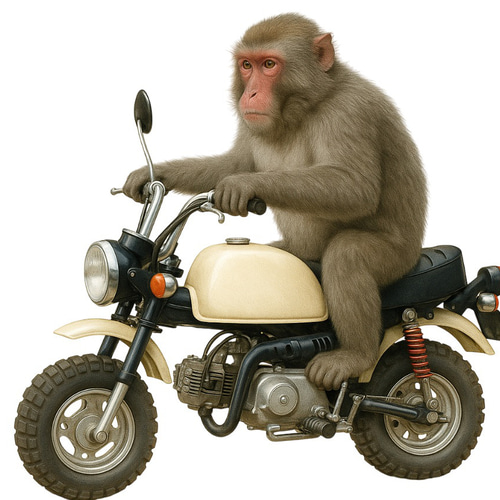 ドライ Tシャツ オートバイ 日本猿 アニマル グッズ motorcycle