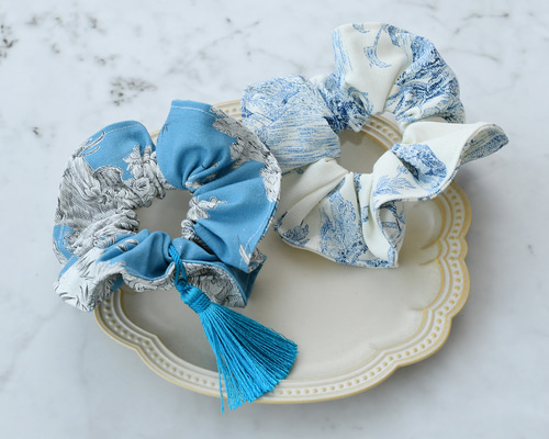 トワルドジュイシュシュセット スカイブルー シュシュ tassel de sica