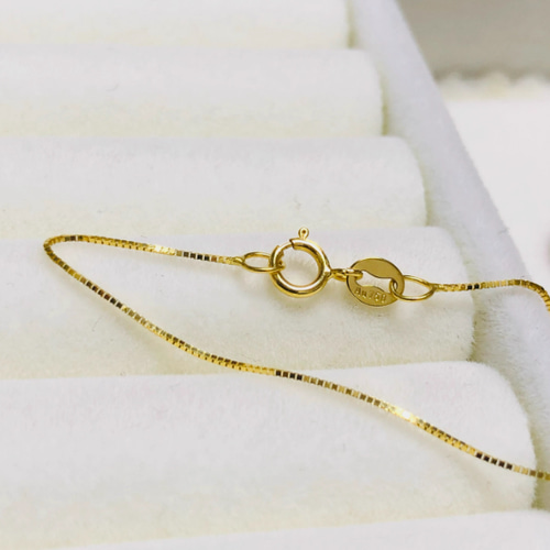 18K18ネックレスチェーンau750Boxチェーン18金K18ボックス