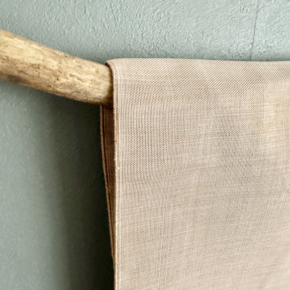 帯のタペストリー　流木×涼しげなベージュ　テーブルランナー使用可　小物　和モダン　着物　リメイク インテリア　和室 9枚目の画像
