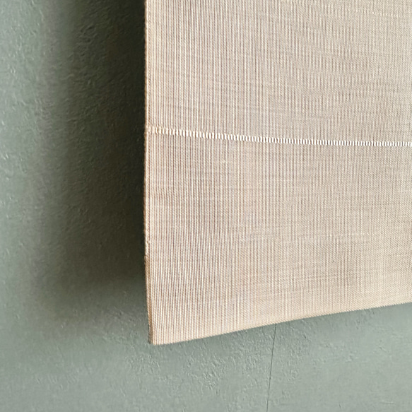 帯のタペストリー　流木×涼しげなベージュ　テーブルランナー使用可　小物　和モダン　着物　リメイク インテリア　和室 8枚目の画像