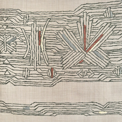 帯のタペストリー　流木×涼しげなベージュ　テーブルランナー使用可　小物　和モダン　着物　リメイク インテリア　和室 5枚目の画像