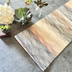 帯のタペストリー　流木×涼しげな縞　テーブルランナー使用可　小物　和モダン　着物　リメイク インテリア　和室 11枚目の画像