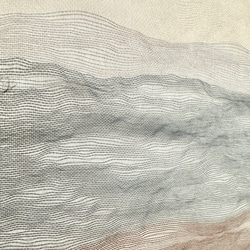 帯のタペストリー　流木×涼しげな縞　テーブルランナー使用可　小物　和モダン　着物　リメイク インテリア　和室 5枚目の画像