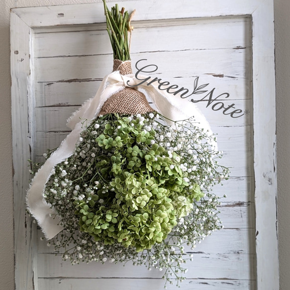 みんな大好き！紫陽花アナベルとかすみ草のナチュラルなドライフラワー