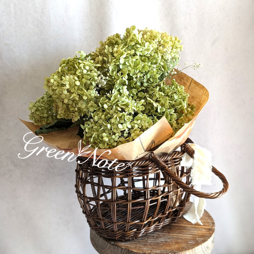 みんな大好き！紫陽花アナベルとかすみ草のナチュラルなドライフラワー