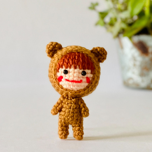 あみぐるみ ちゃん♡見本となります あみぐるみ❤️くまちゃんの編み図を紹介します😊💕簡単に編み方も