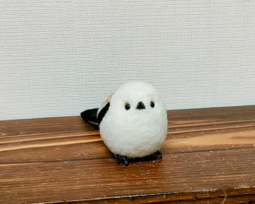 完成品］シマエナガ 羊毛フェルト 羊毛フェルト クリぱん 通販