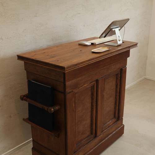 折畳みアンティークカウンター 折りたたみテーブル レジ台