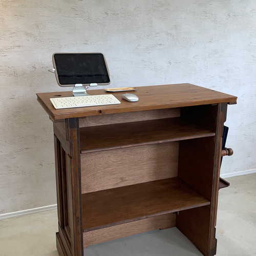 折畳みアンティークカウンター 折りたたみテーブル レジ台