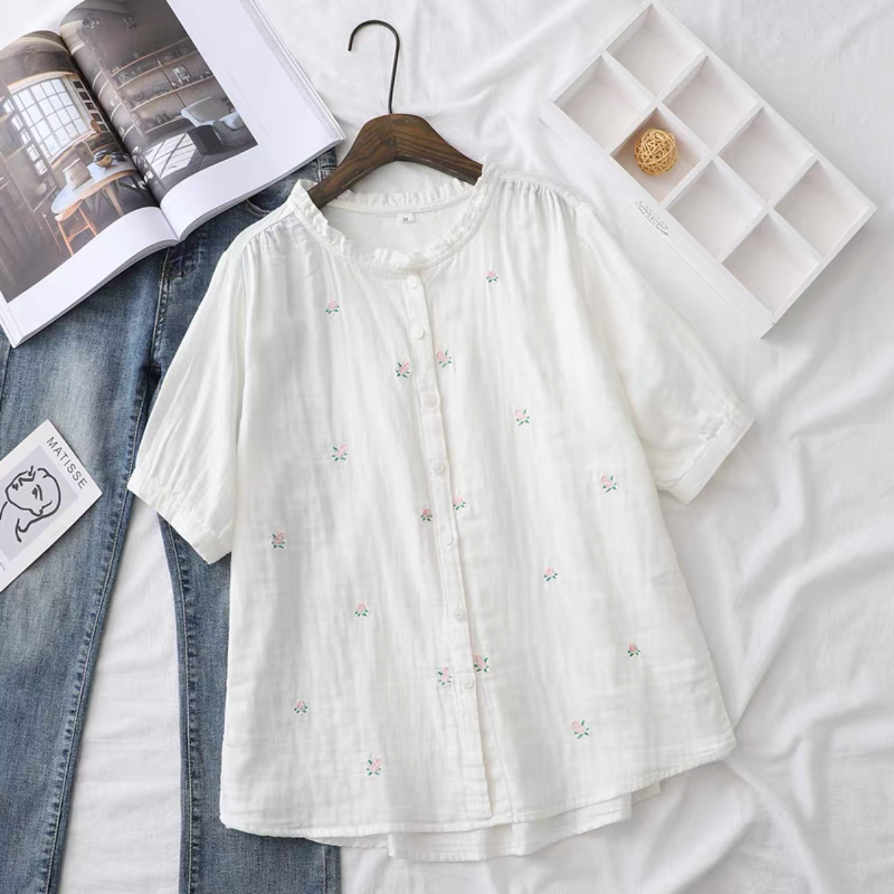 綿麻トップス、綿麻トップス