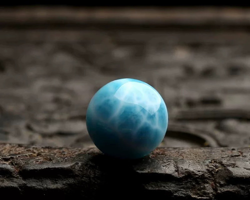 9mm 海紋石（ラリマー）ラスト14点「3日内発送」 単珠 一粒の珠