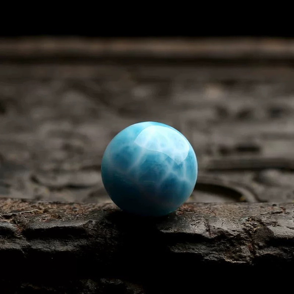 9mm 海紋石（ラリマー）ラスト14点「3日内発送」 単珠 一粒の珠