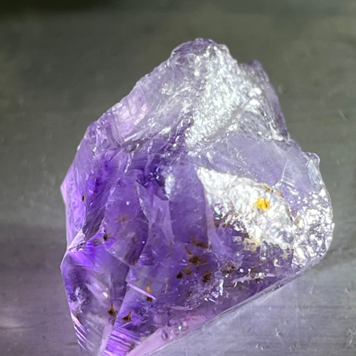 アメジスト　クラスター　原石　紫水晶　カルサイト　カコクセナイト　　天然石 カコクセナイト内包✨ アメジスト クラスター 原石 ラフストーン 紫