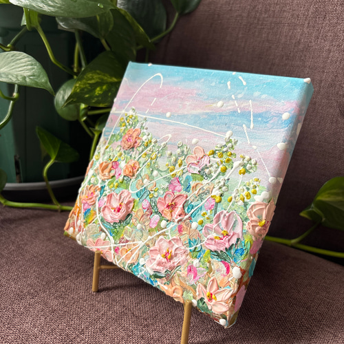 テクスチャーアート　絵画　花の絵　ボタニカルアート　インテリアアート　花 テクスチャーアート 絵画 花の絵 フラワーアート インテリア