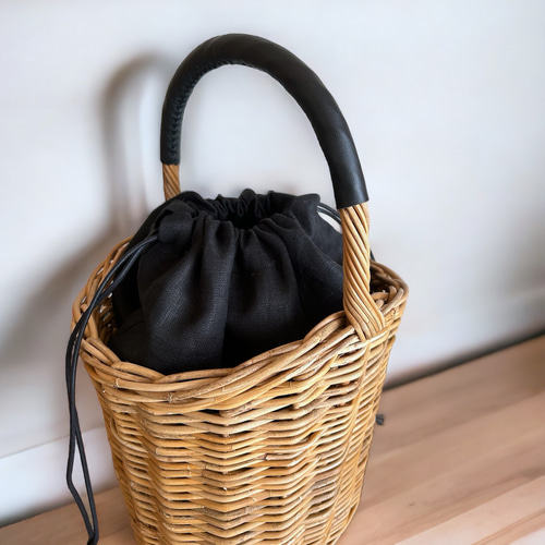 毎日使う日常使いのかごバッグ 天然のままのアラログ かごバッグ mi