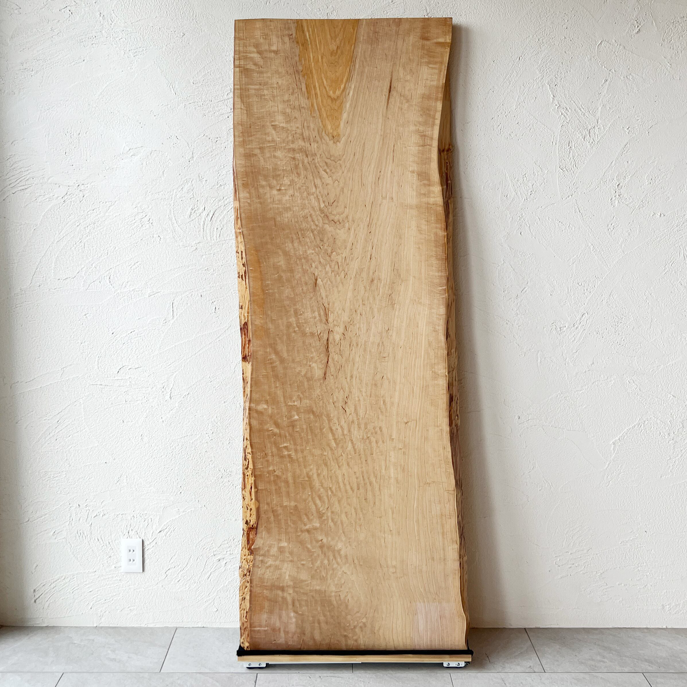 【オーダーメイド】カエデ 楓 玉杢 一枚板 高周波プレス済み Mサイズ 幅：約1890mm×奥行：約690mm(最大)