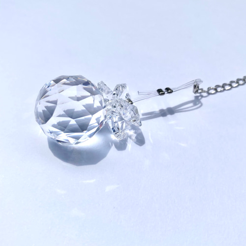 青い鳥 糸のモチーフとサンキャッチャー ニャンドゥティ 刺繍 ギフト