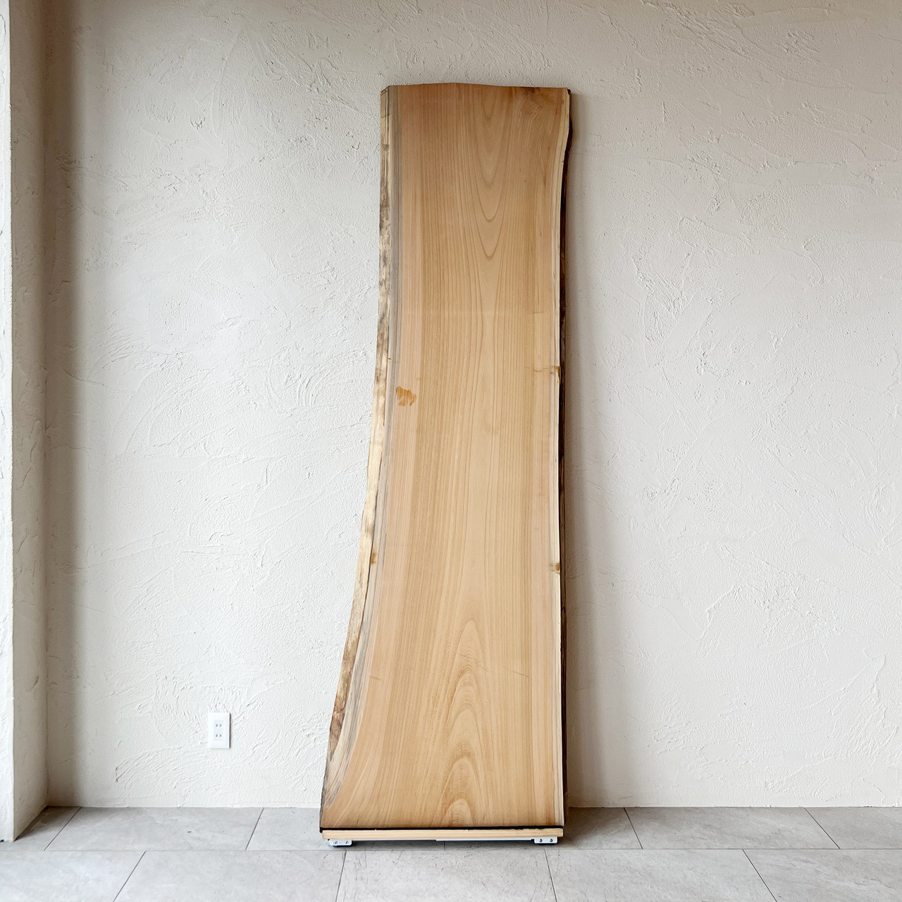 【オーダーメイド】ケヤキ  欅 一枚板 高周波プレス済み Lサイズ 幅：約2340mm×奥行：約750mm(最大)