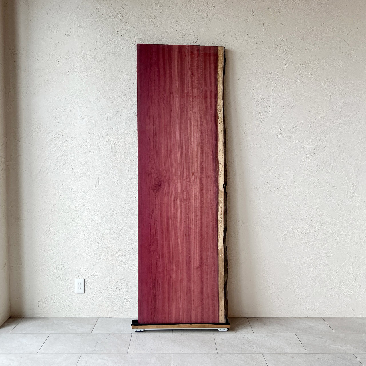 【オーダーメイド】パープルハート 一枚板 高周波プレス済み Lサイズ 幅：約2122mm×奥行：約680mm(最大)