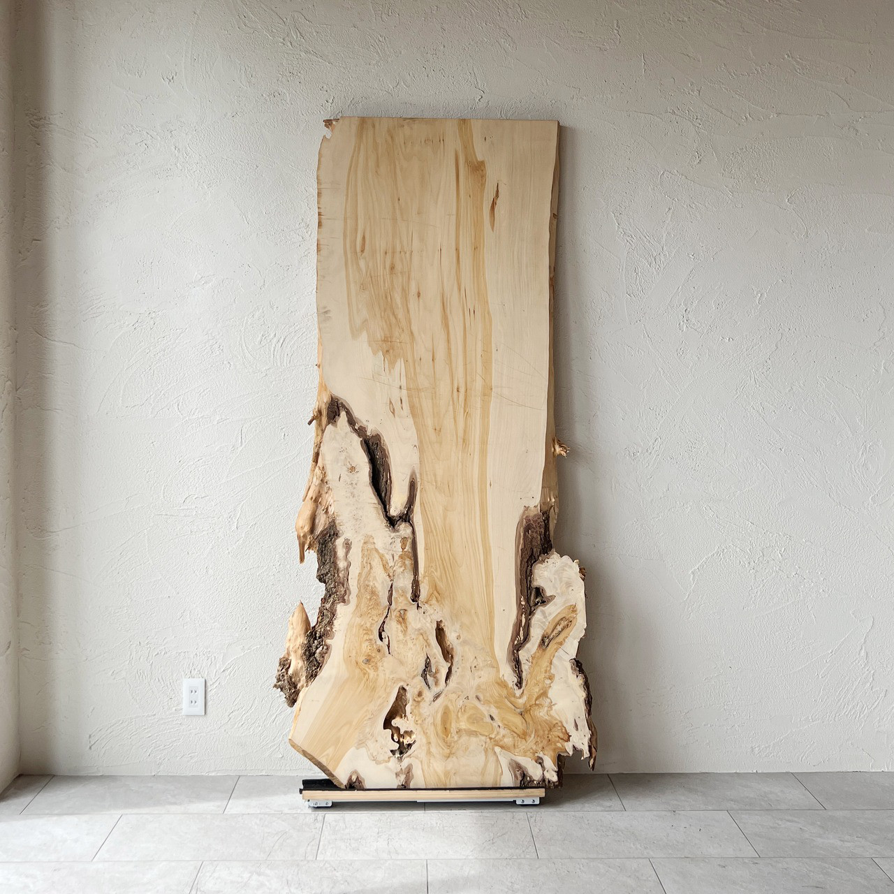 【オーダーメイド】イチョウ 一枚板 高周波プレス済み Lサイズ 幅：約2090mm×奥行：約900mm(最大)