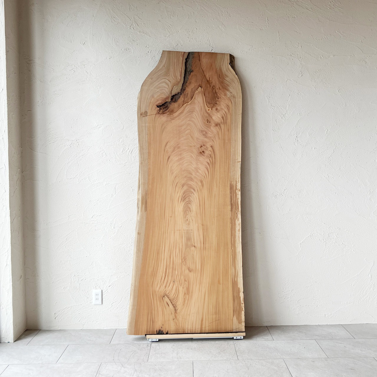 【オーダーメイド】ケヤキ  欅 一枚板 高周波プレス済み Lサイズ 幅：約2140mm×奥行：約810mm(最大)