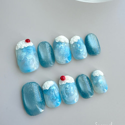 ネイルチップ✳︎クリームソーダ 2枚目の画像