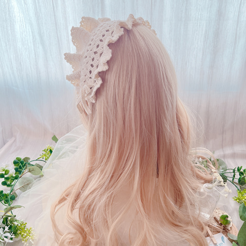 moricori♡人気No.1カラー》大きなフリルのリボンヘッドドレス ヘッド