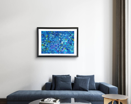 原画/抽象画/モダンアート/現代アート/インテリア/アクリル画 DUSK 海 原画/抽象画/モダンアート/現代アート/インテリア/アクリル画