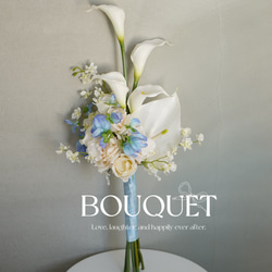 ホワイト 系 ♡ アーティフィシャルフラワーブーケ ウェディングブーケ