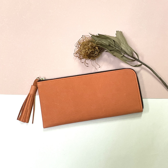 【カラーオーダーできます】ピッグスキンのスリムな長財布　 14枚目の画像