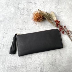 【カラーオーダーできます】ピッグスキンのスリムな長財布　 12枚目の画像