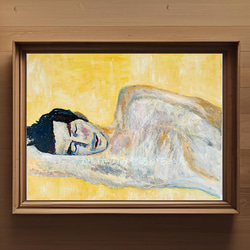 原画「朝の海２」サムホール・油彩 原画「朝の海2」サムホール・油彩