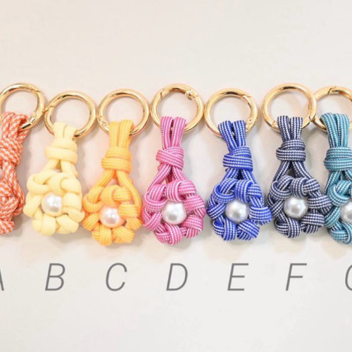 お花パラコードキーホルダー付き カフェリード パラコードリード 犬用