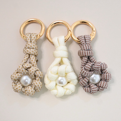 お花パラコードキーホルダー付き カフェリード パラコードリード 犬用