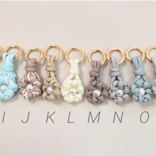 お花パラコードキーホルダー付き カフェリード パラコードリード 犬用