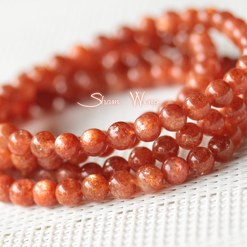 一点物　天然石　ハンドメイドブレス　高品質サンストーン　ポジティブ　バイタリティ 一点物 天然石 ハンドメイドブレス 高品質サンストーン ポジティブ