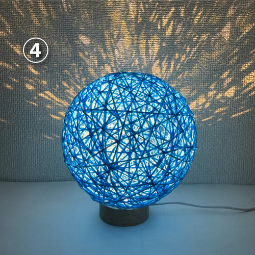 環灯(たまきとう） orb yarn lamp ／ 青猫(しょうびょう)：Mini DORA