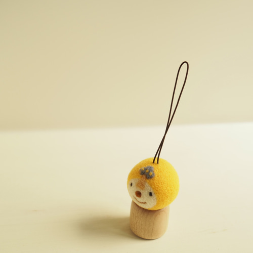 ニコニコさん 〈お迎えUFO〉羊毛フェルトぬいぐるみストラップ 携帯