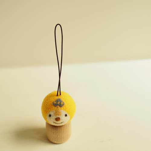 ニコニコさん 〈お迎えUFO〉羊毛フェルトぬいぐるみストラップ 携帯