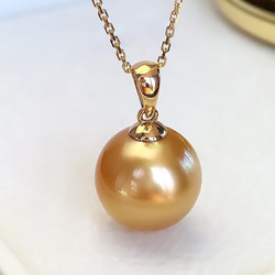 ヘイズジュエリー] 8-12.4mm 強力ゴールド 南洋ゴールドパール