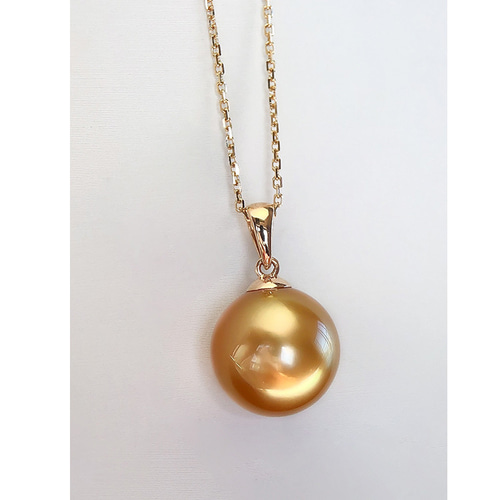 ヘイズジュエリー] 8-12.4mm 強力ゴールド 南洋ゴールドパール