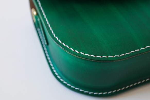 【Creema獨家早鳥價】竹柄牛皮單肩包/馬鞍包/手拿包 第10張的照片