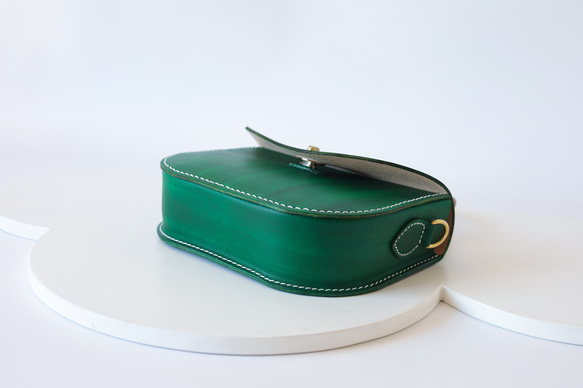 【Creema獨家早鳥價】竹柄牛皮單肩包/馬鞍包/手拿包 第7張的照片