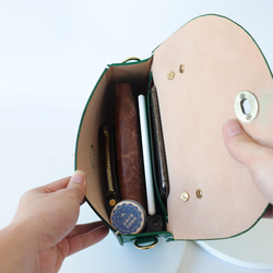 【Creema獨家早鳥價】竹柄牛皮單肩包/馬鞍包/手拿包 第18張的照片